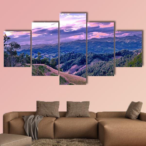 Beautiful High Mountains View In Thailand Nature Canvas Wall Art