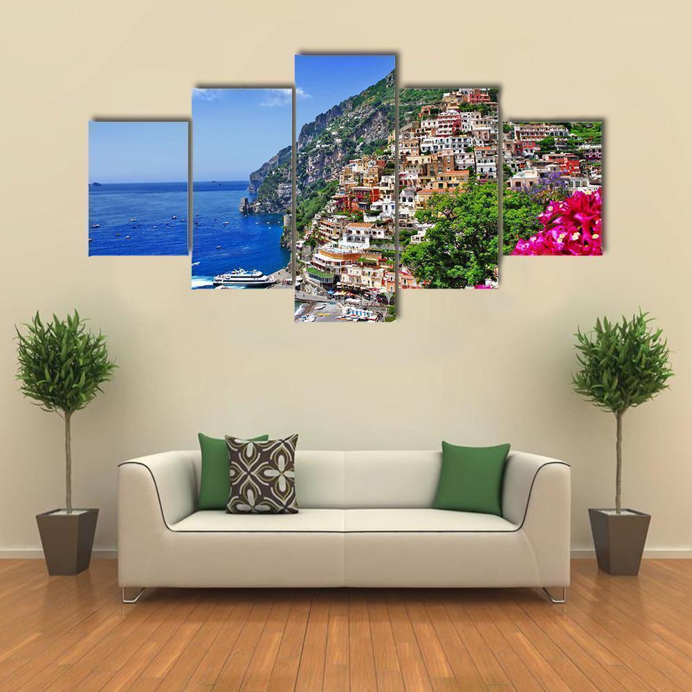 Beautiful Italian Coast Positano Nature Canvas Wall Art