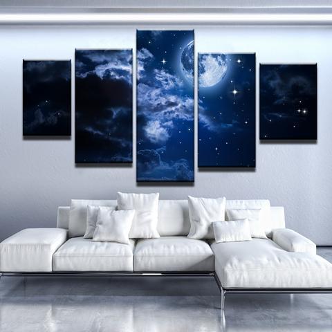 Beautiful Moon Nature Canvas Wall Art