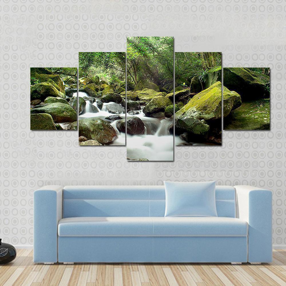 Beautiful Mountain River Nature Canvas Wall Art