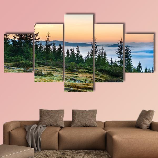 Beautiful Nature With Clouds Ocean Nature Canvas Wall Art