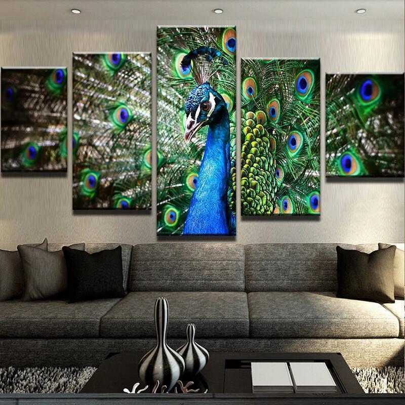 Beautiful Peacock Animal Canvas Wall Art