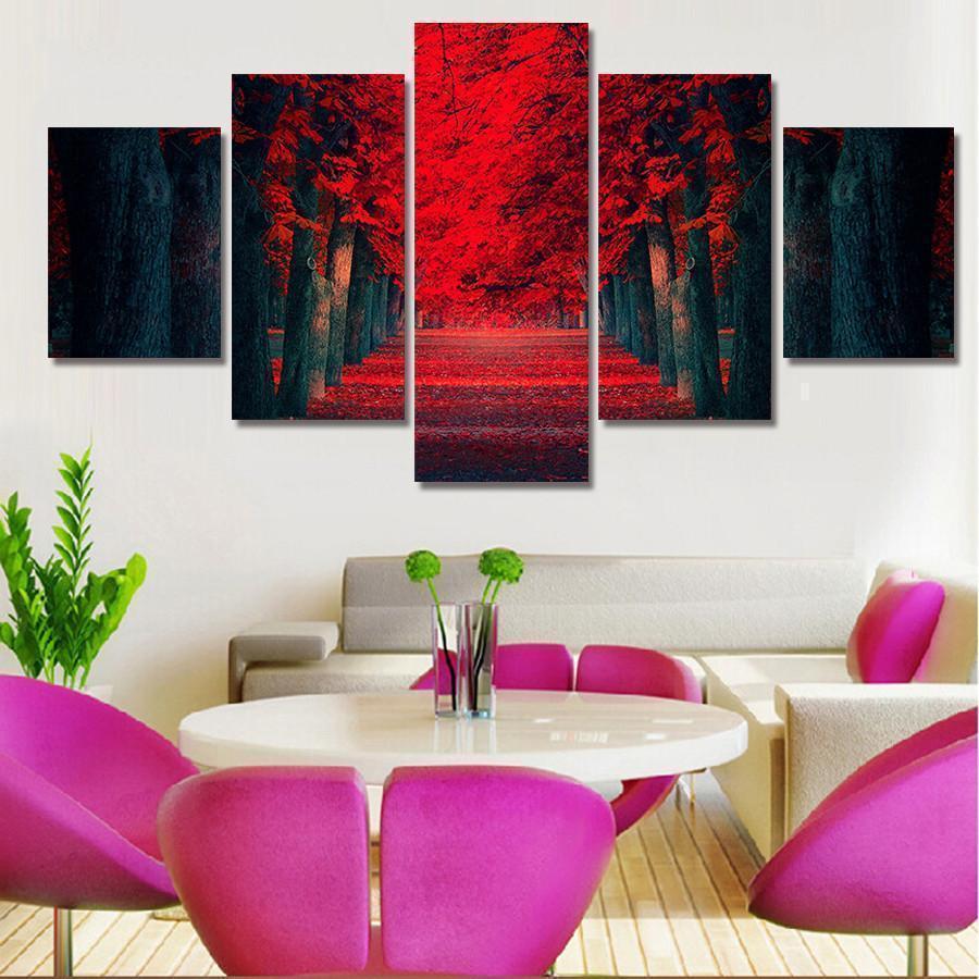 Beautiful Red Woods Nature Canvas Wall Art