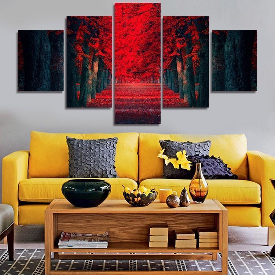 Beautiful Red Woods Nature Canvas Wall Art