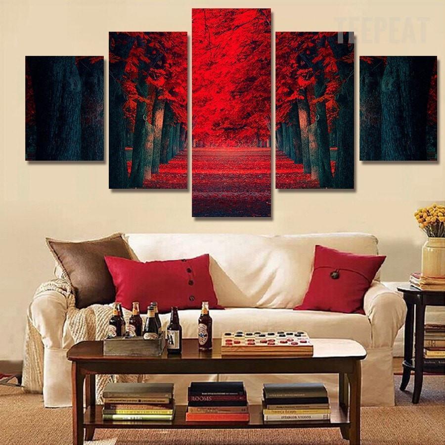 Beautiful Red Woods Nature Canvas Wall Art