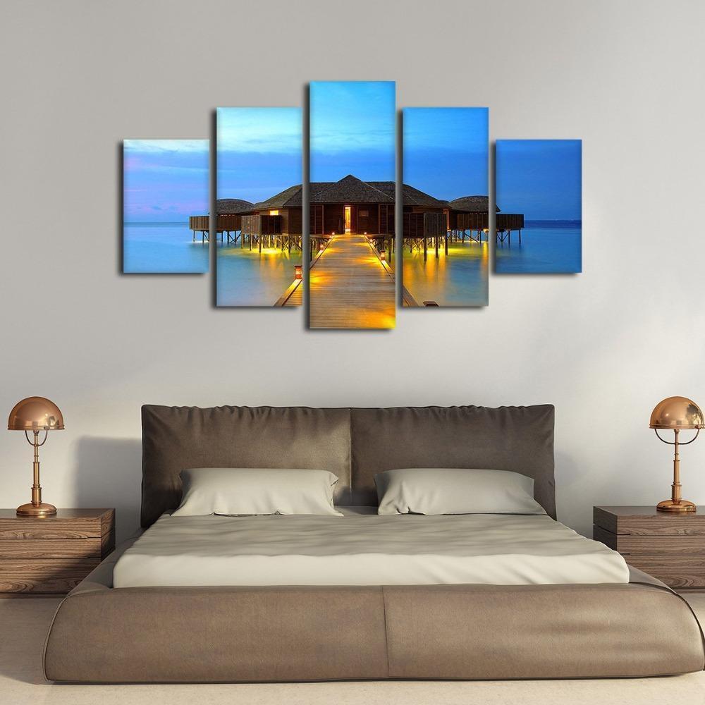 Beautiful Resort Scenery Nature Canvas Wall Art
