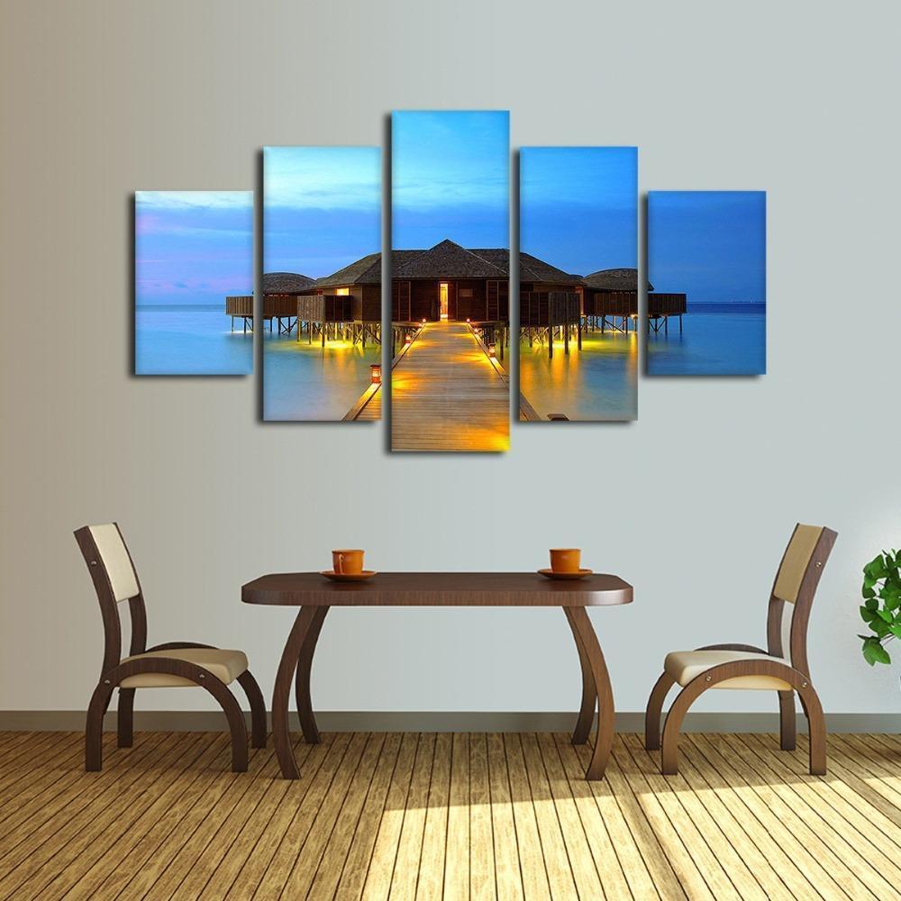 Beautiful Resort Scenery Nature Canvas Wall Art