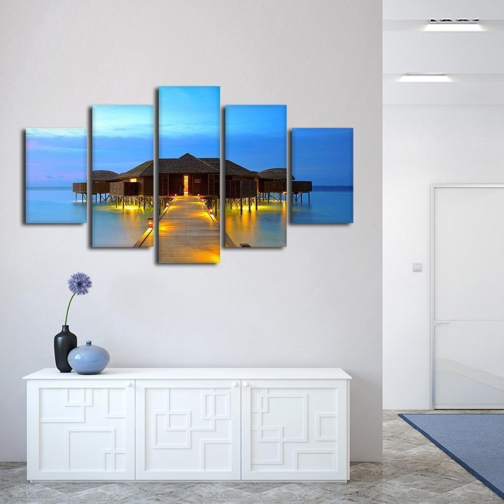 Beautiful Resort Scenery Nature Canvas Wall Art
