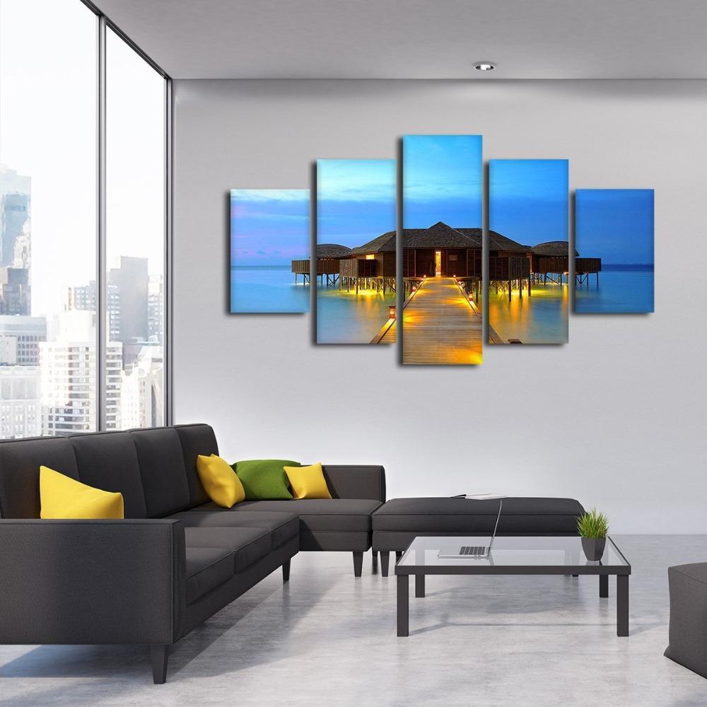 Beautiful Resort Scenery Nature Canvas Wall Art
