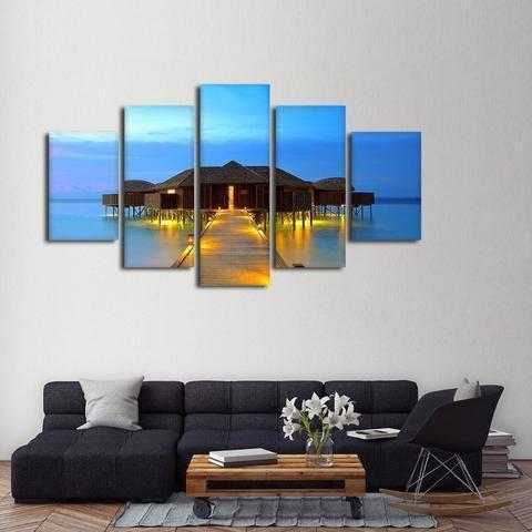 Beautiful Resort Scenery Nature Canvas Wall Art