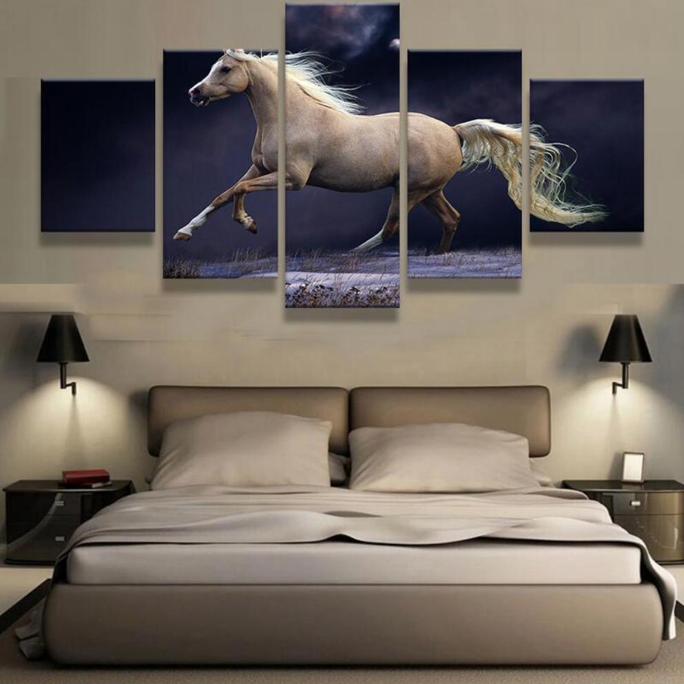 Beautiful Running Horse Animal Animal Canvas Wall Art
