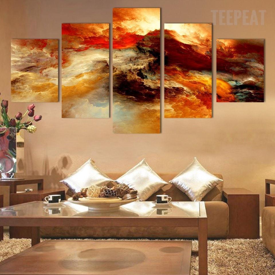Beautiful Sea Sunset Nature Canvas Wall Art