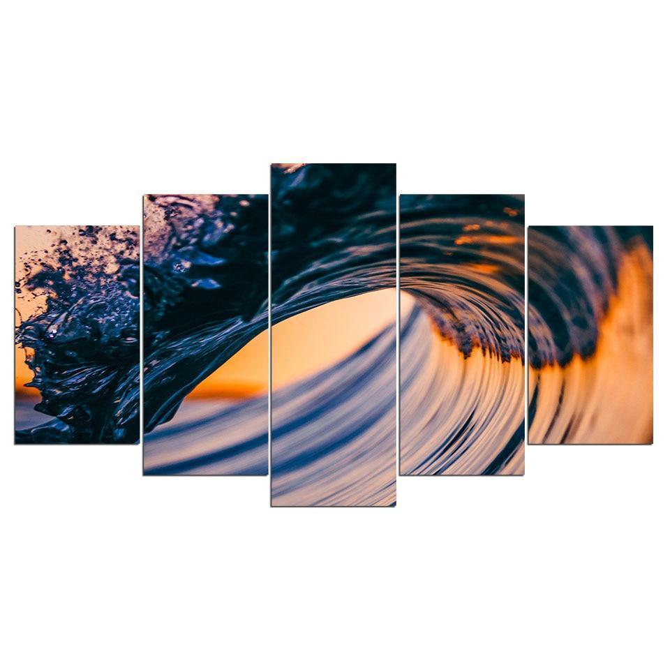 Beautiful Sea Waves Nature Canvas Wall Art