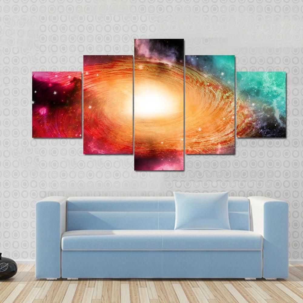 Beautiful Spiral Galaxy Space Canvas Wall Art