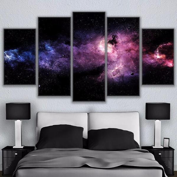 Beautiful Starry Sky Nebula Galaxy Space Canvas Wall Art