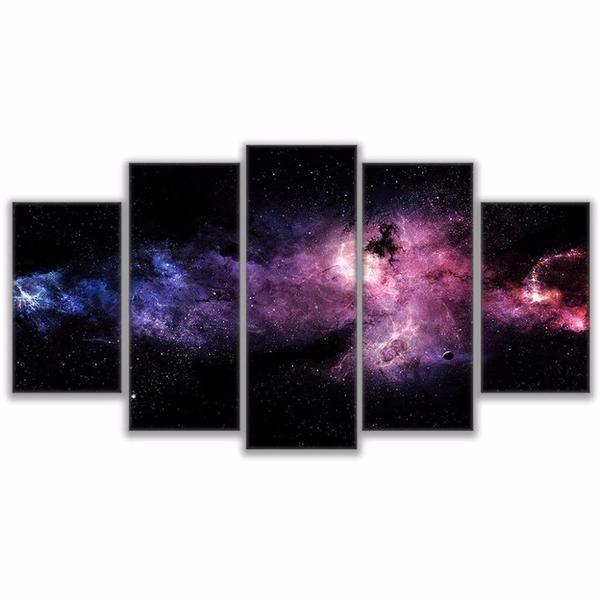 Beautiful Starry Sky Nebula Galaxy Space Canvas Wall Art