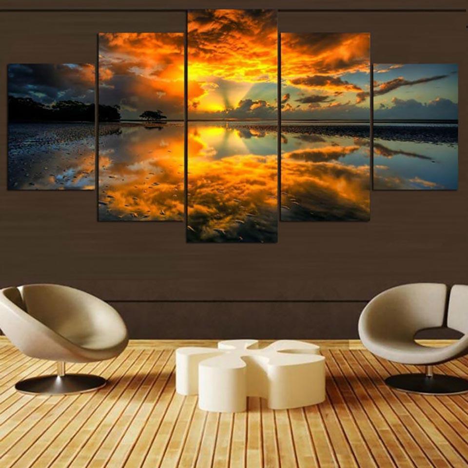 Beautiful Sunrise Moment Nature Canvas Wall Art