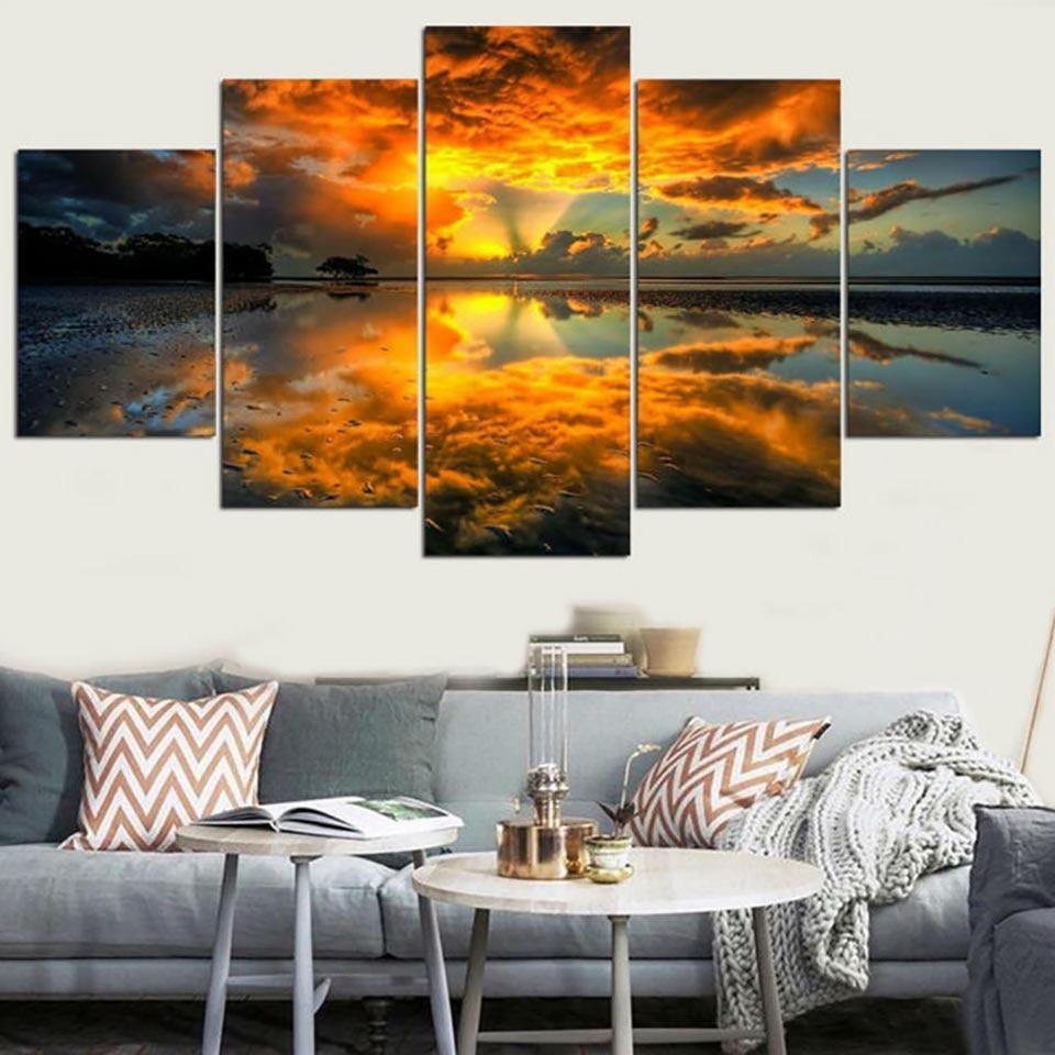 Beautiful Sunrise Moment Nature Canvas Wall Art