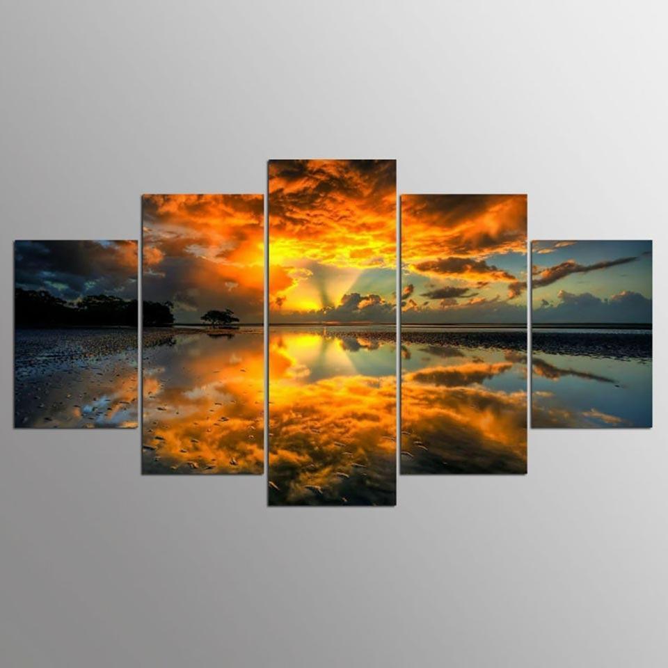 Beautiful Sunrise Moment Nature Canvas Wall Art