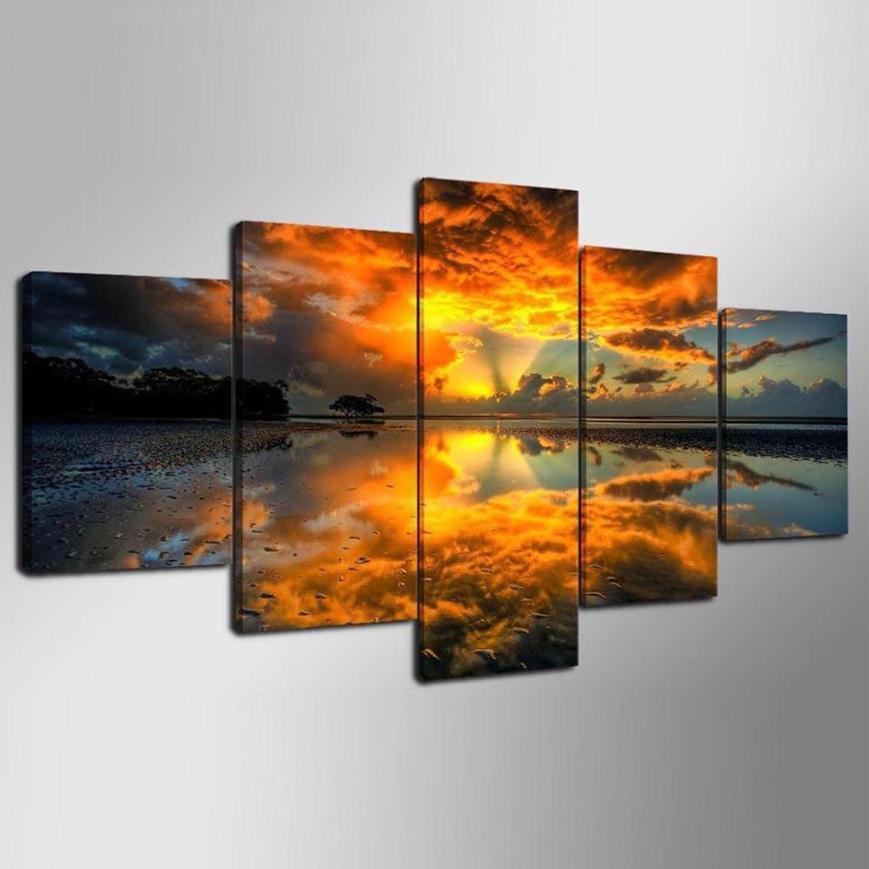 Beautiful Sunrise Moment Nature Canvas Wall Art