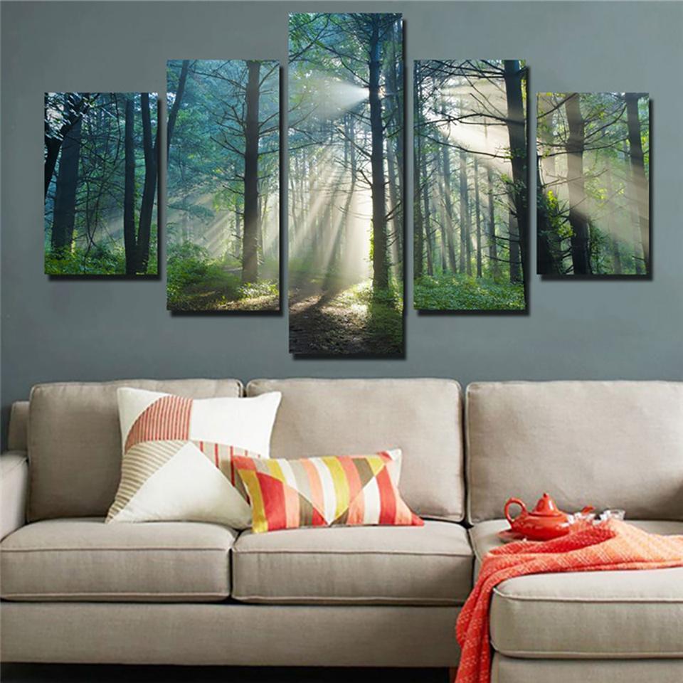Beautiful Sunrise Natural Landscape 2 Nature Canvas Wall Art