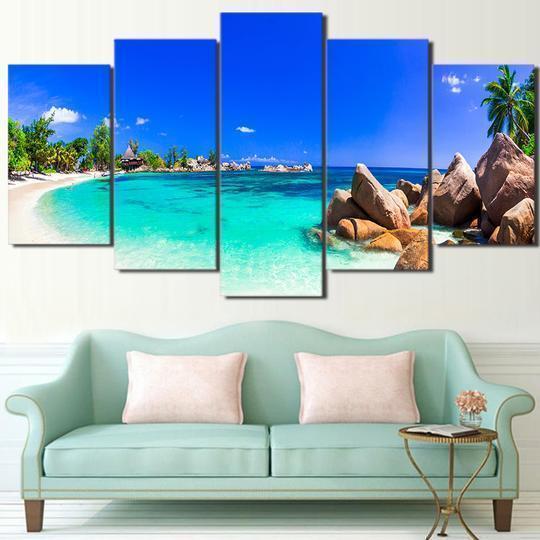 Beautiful Tropical Beach Paradise Nature Canvas Wall Art