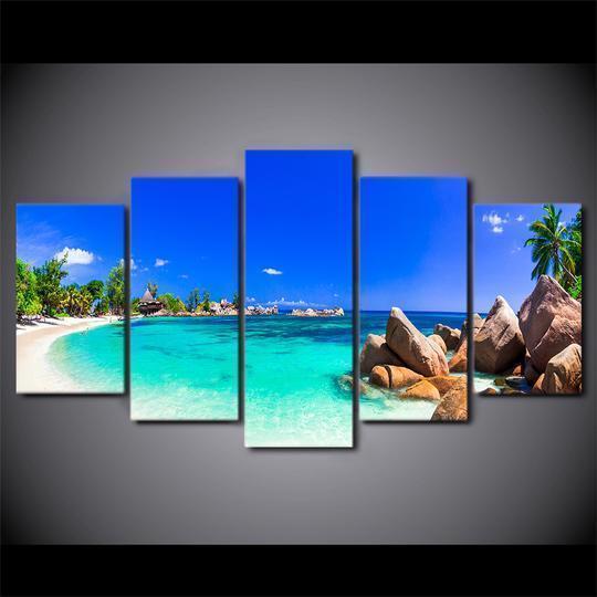 Beautiful Tropical Beach Paradise Nature Canvas Wall Art