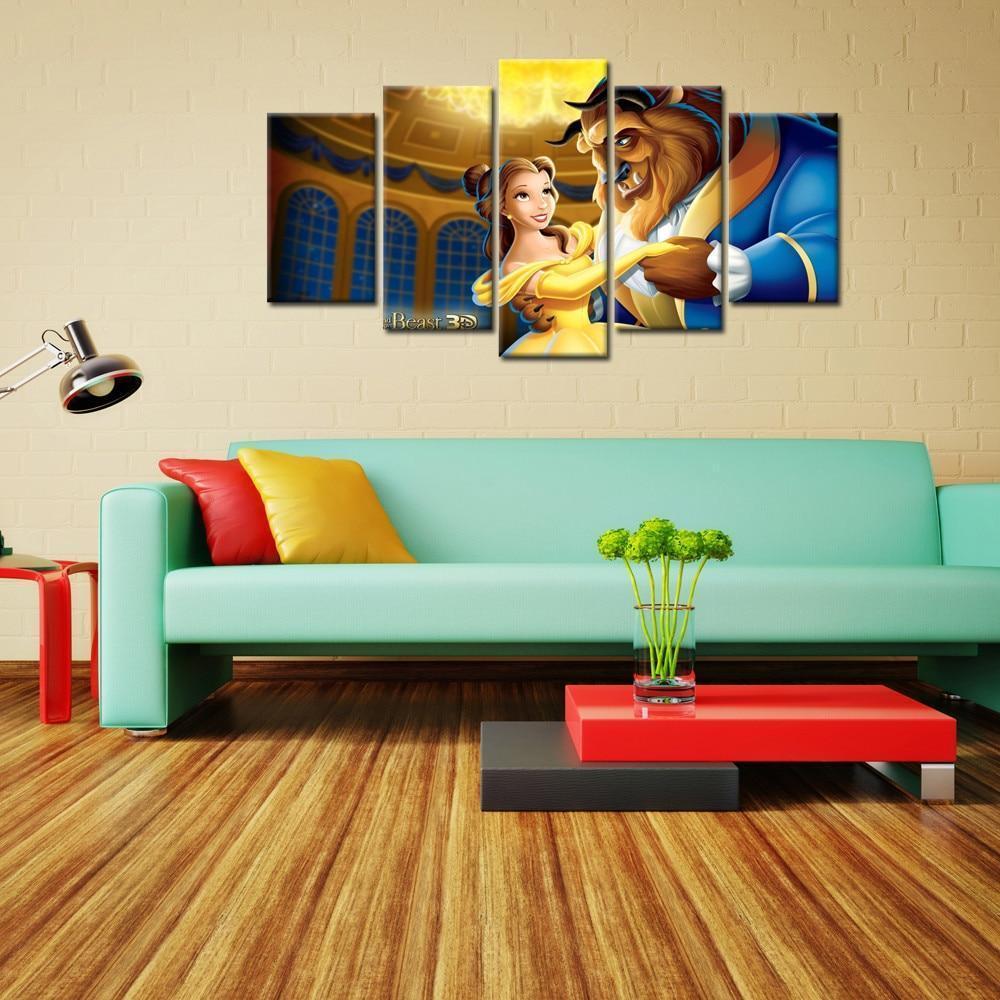 Beauty And The Beast 5 Movie Canvas Wall Art