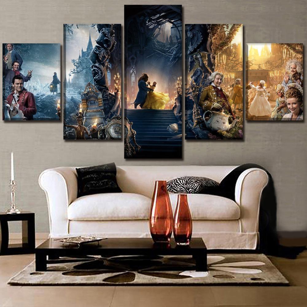 Beauty And The Beast Dancing In The Castle Movie Canvas Wall Art
