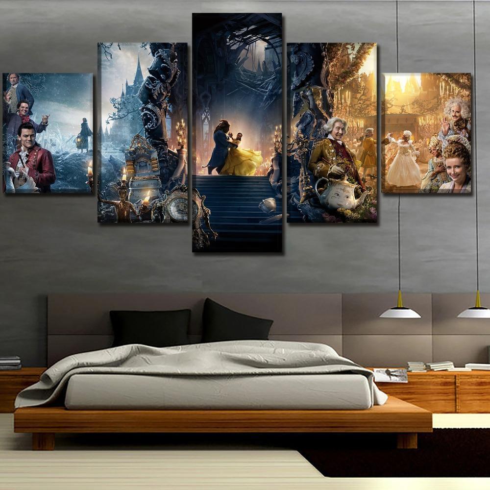 Beauty And The Beast Dancing In The Castle Movie Canvas Wall Art