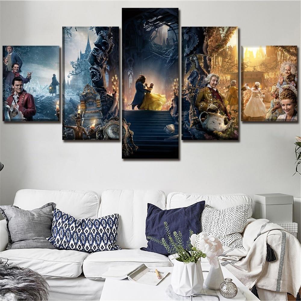 Beauty And The Beast Dancing In The Castle Movie Canvas Wall Art