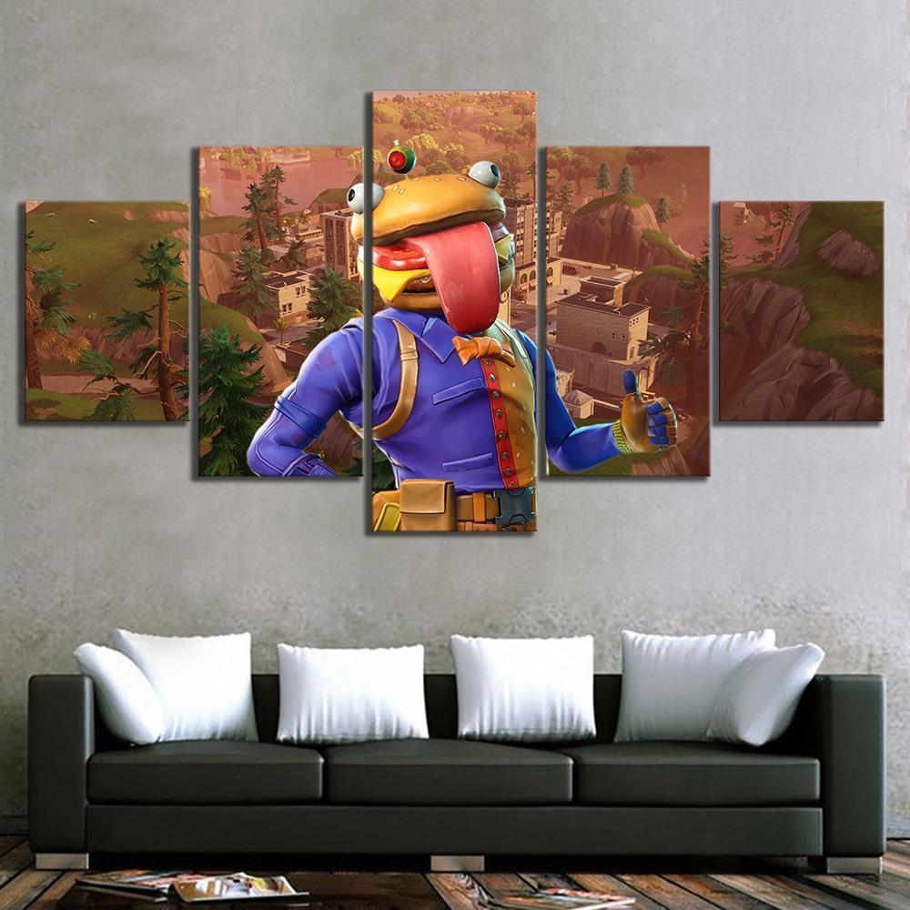 Beef Boss Fortnite Gaming Canvas Wall Art