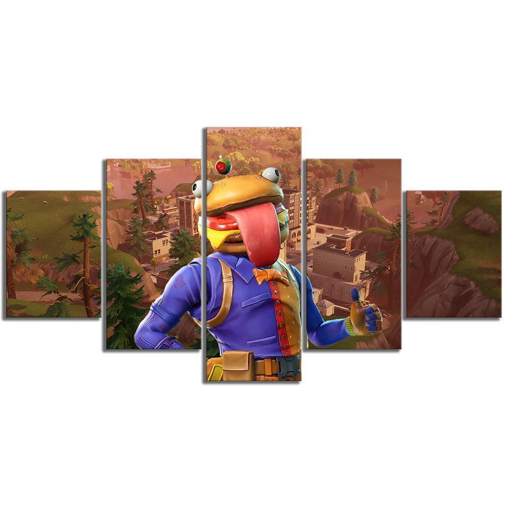 Beef Boss Fortnite Gaming Canvas Wall Art