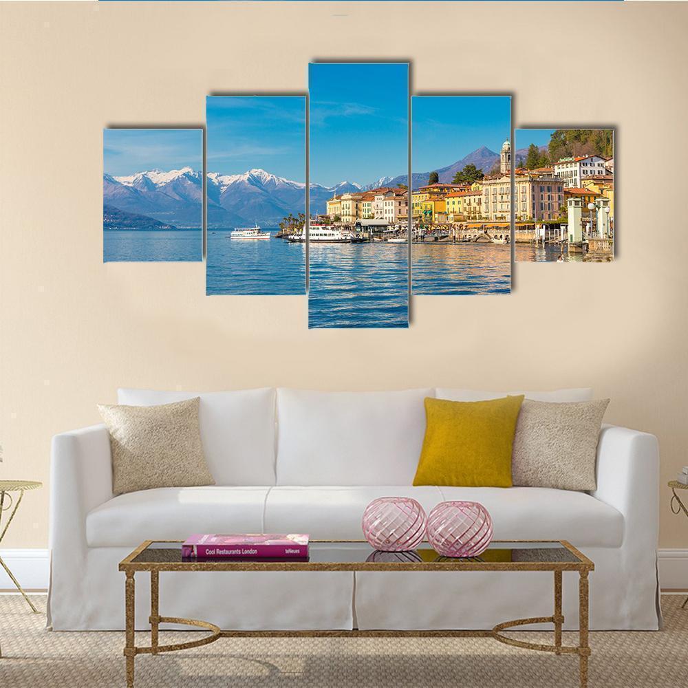 Bellagio Small Village On Lake Como Nature Canvas Wall Art