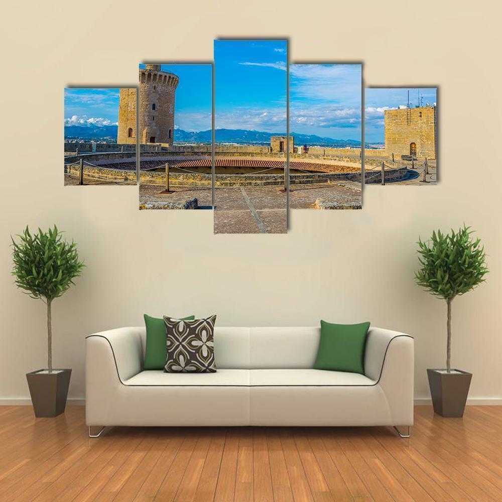 Bellver Castle At Palma De Mallorca Nature Canvas Wall Art