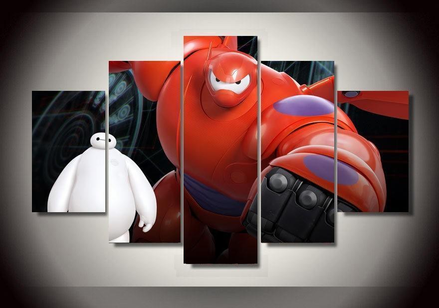 Big Hero Cartoon Canvas Wall Art