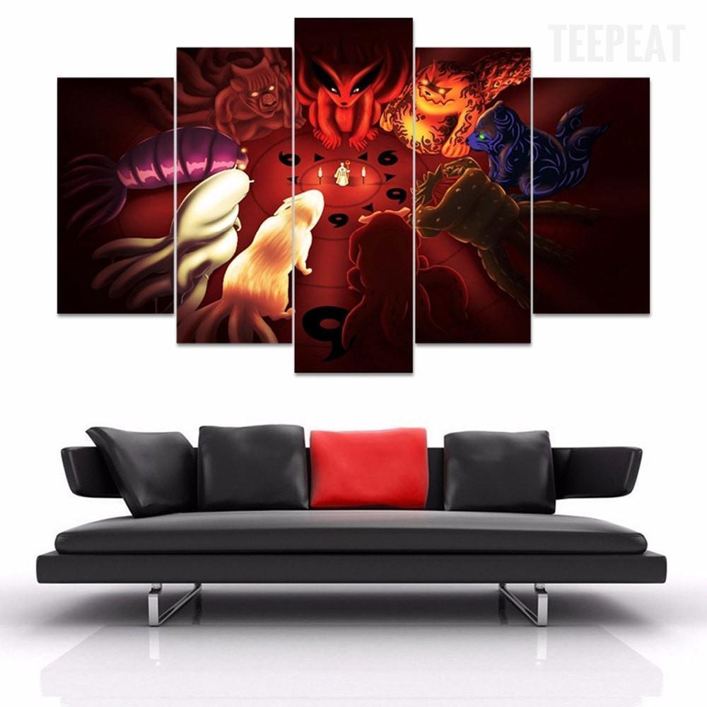 Bijuu Naruto Anime Canvas Wall Art
