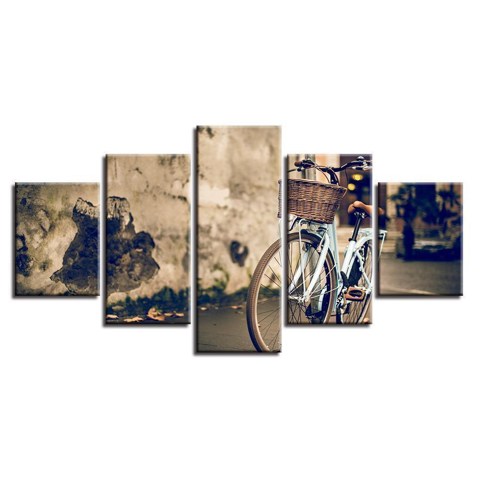 Bike Scenery Nature Canvas Wall Art