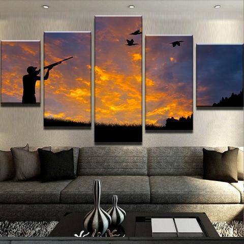 Bird Hunter Hunting Canvas Wall Art