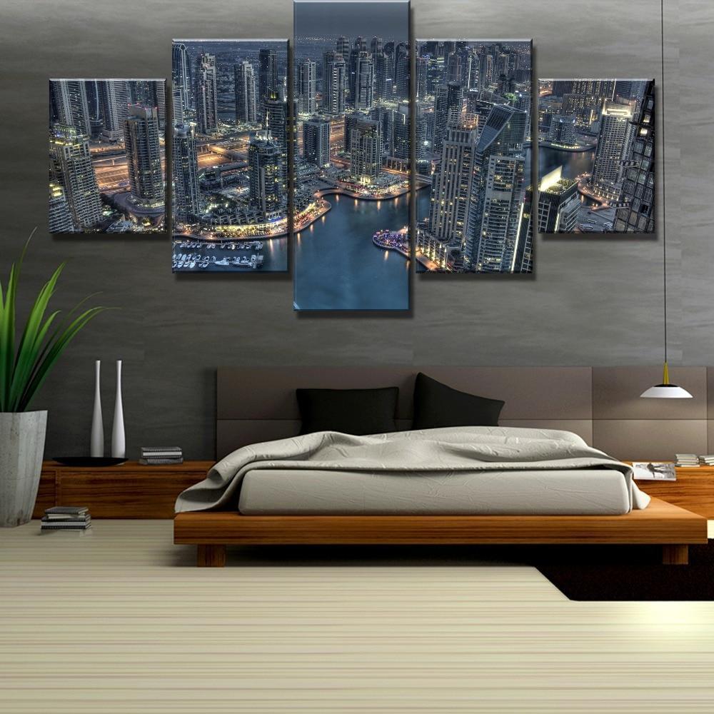 Bird'S Eye Of Dubai City Canvas Wall Art