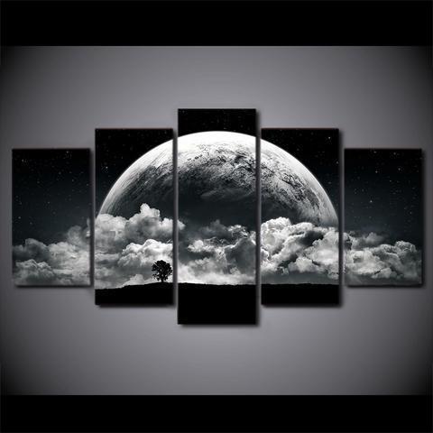 Black And White Earth Nature Canvas Wall Art