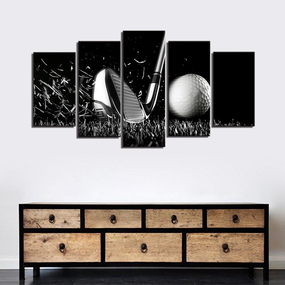 Black and White Golf  Sport Canvas Wall Art