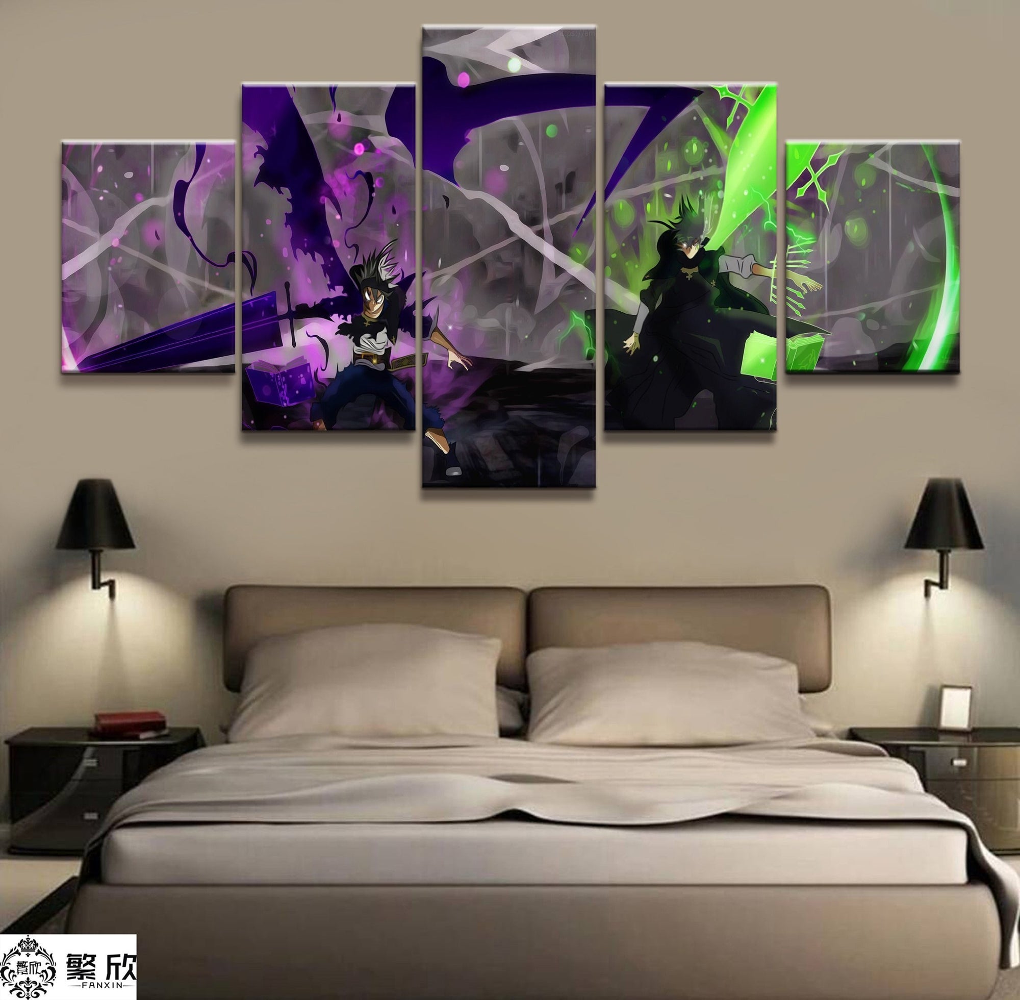Black Clover Anime Canvas Wall Art