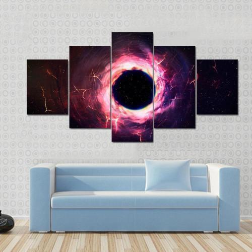 Black Hole In Space Canvas Wall Art