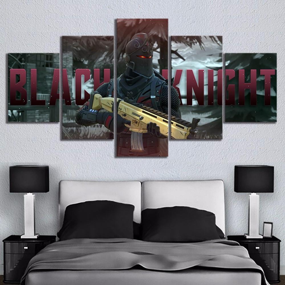 Black Knight Fortnite Gaming Canvas Wall Art