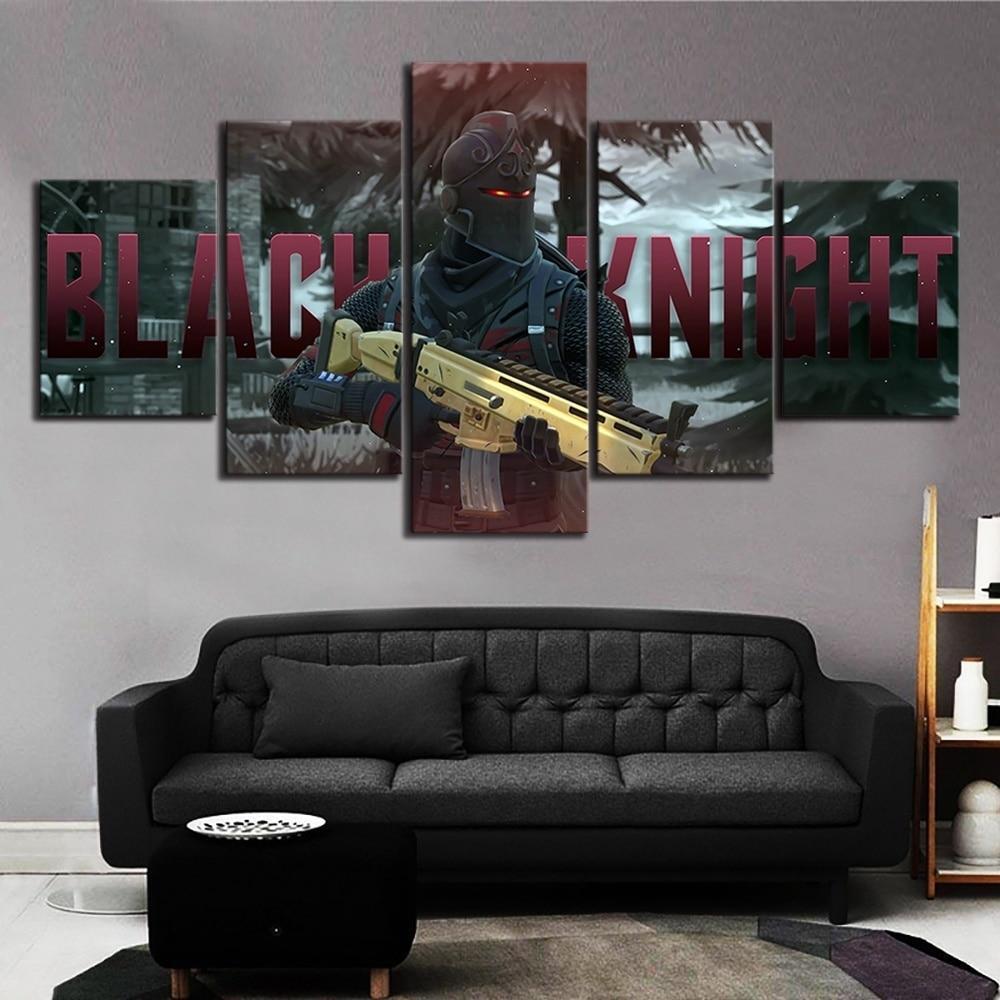 Black Knight Fortnite Gaming Canvas Wall Art