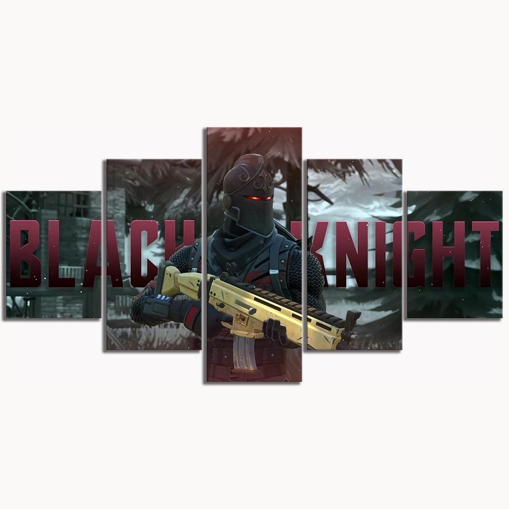 Black Knight Fortnite Gaming Canvas Wall Art