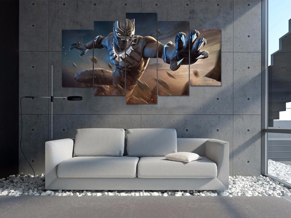 Black Panther Marvel Contest Of Champions Marvel Canvas Wall Art