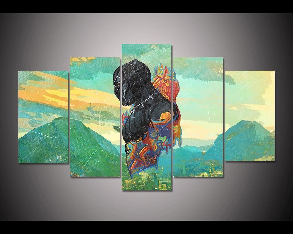 Black Panther Poster 5 Marvel Canvas Wall Art