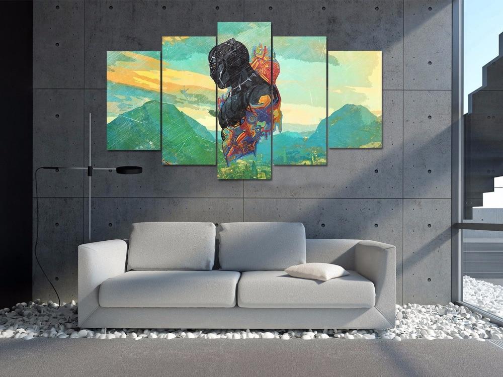 Black Panther Poster 5 Marvel Canvas Wall Art